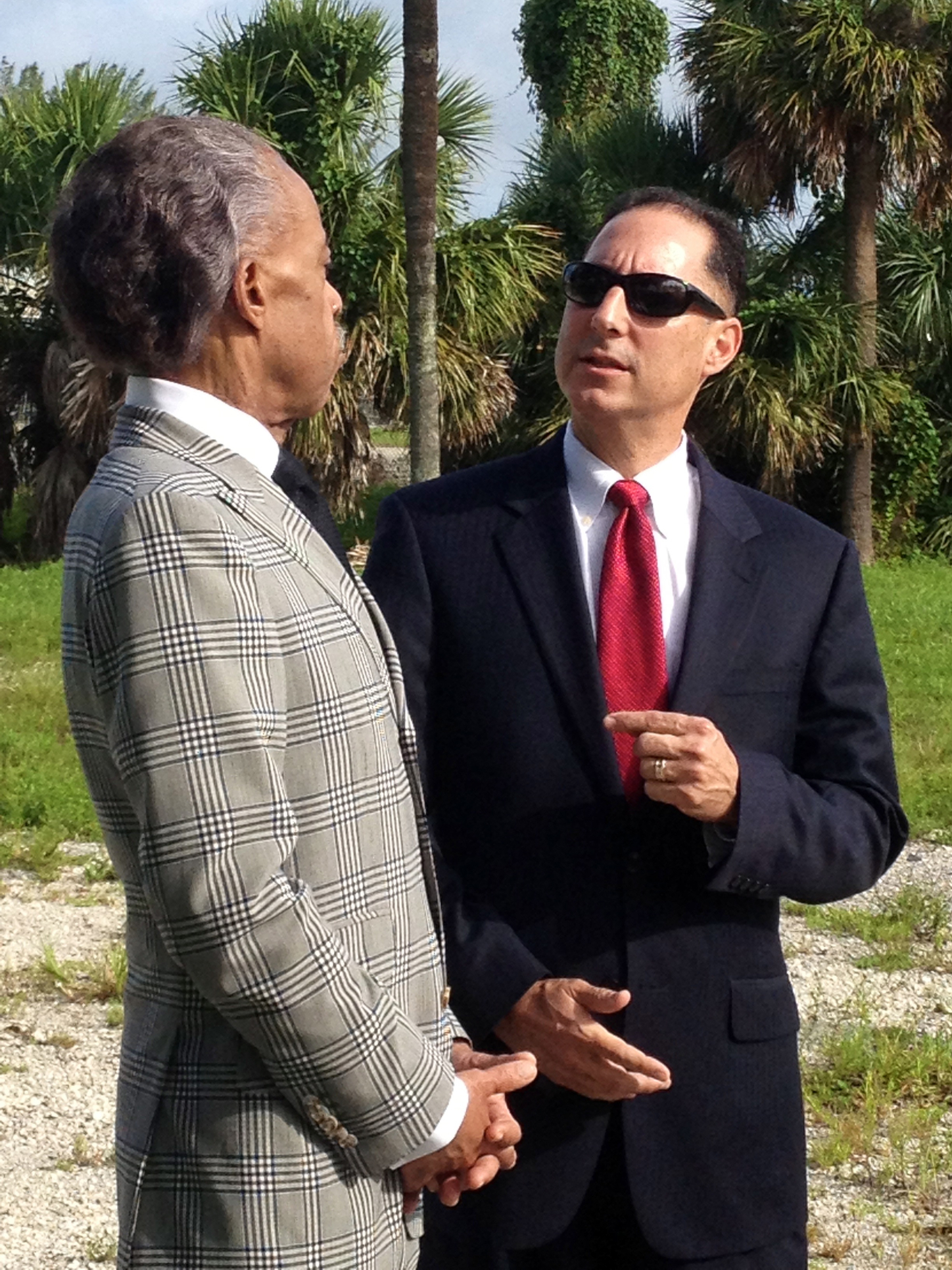 Ken Padowitz speaks to Al Sharpton on law during filming of a Documentary
