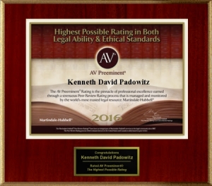 Kenneth Padowitz | Broward Criminal Defense Attorney av rated 2016 award