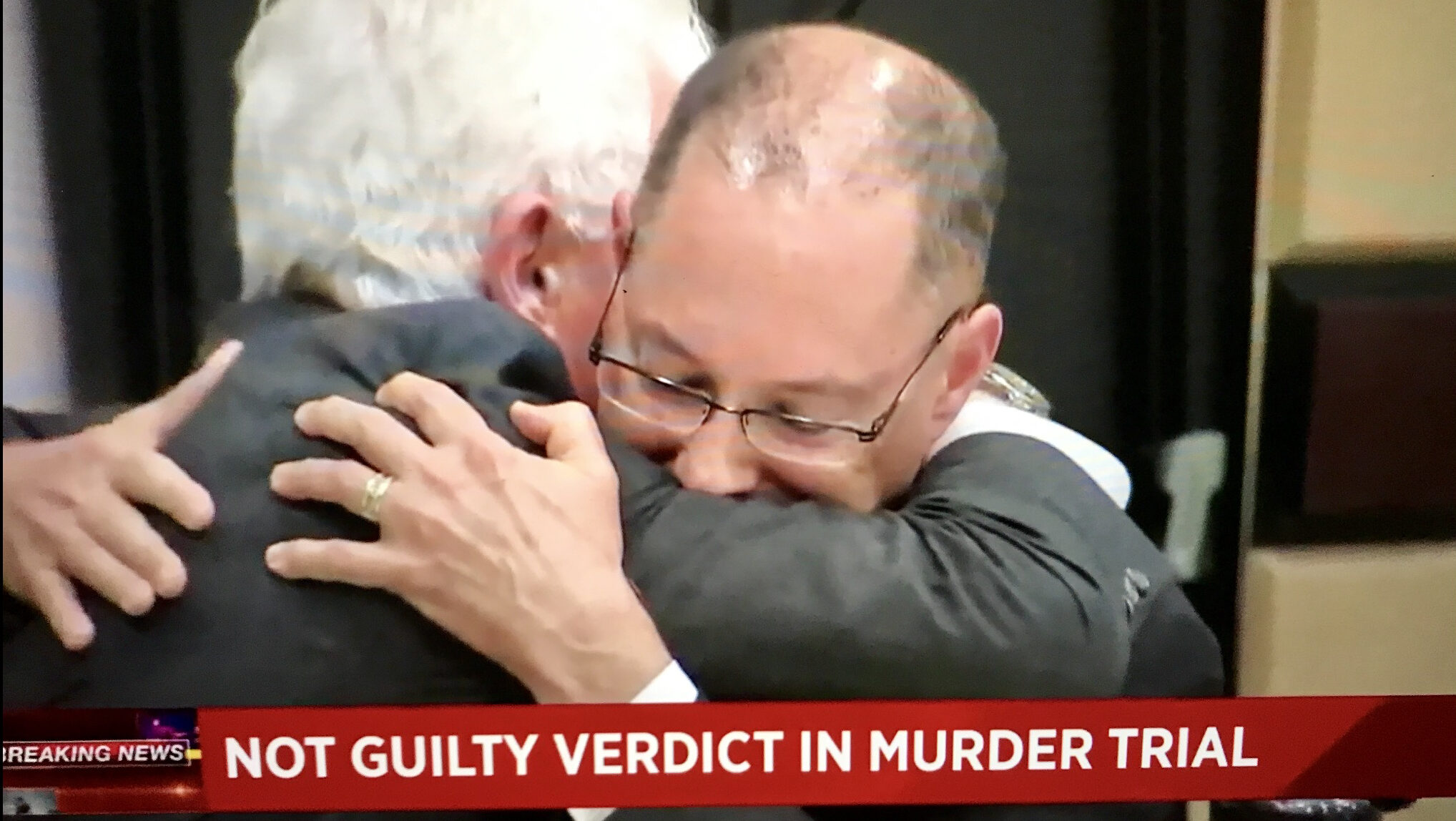 Kenneth Padowitz | Broward Criminal Defense Attorney hugging client after not guilty in murder trial